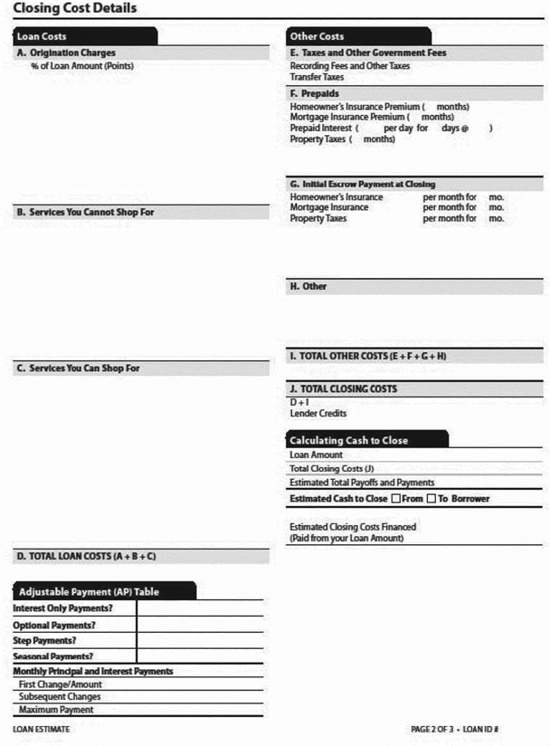 H-24(G)—Mortgage Loan Transaction Loan Estimate—Modification to Loan Estimate for Transaction Not Involving Seller—Model Form (continued)