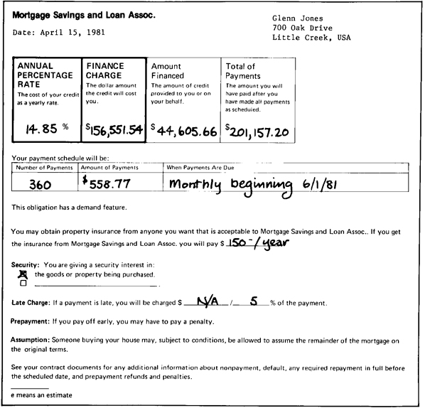 H-13—Mortgage with Demand Feature Sample 