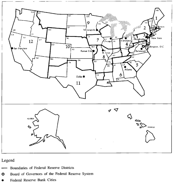 Boundaries of Federal Reserve Districts