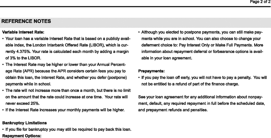 H-23—Private Education Loan Final Sample continued