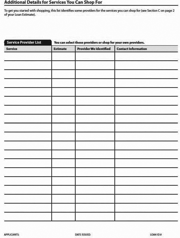 H-27(A)—Mortgage Loan Transaction—Written List of Providers—Model Form