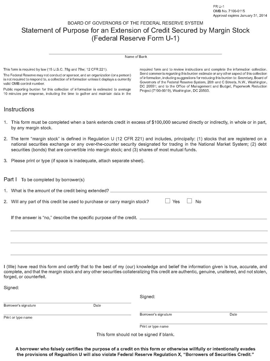 Form U-1—Purpose Statement Page 1