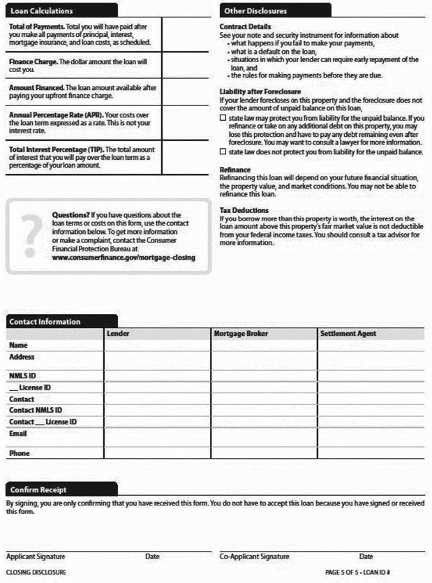 H-25(J)—Mortgage Loan Transaction Closing Disclosure—Modification to Closing Disclosure for Transaction Not Involving Seller—Model Form (continued)