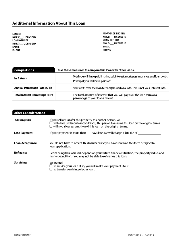 H-24(A)—Mortgage Loan Transaction Loan Estimate—Model Form continued