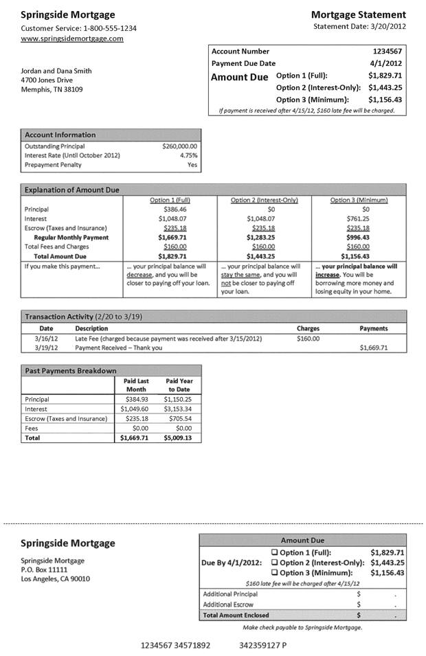 H-30(C)—Sample Form of Periodic Statement for a Payment-Options Loan