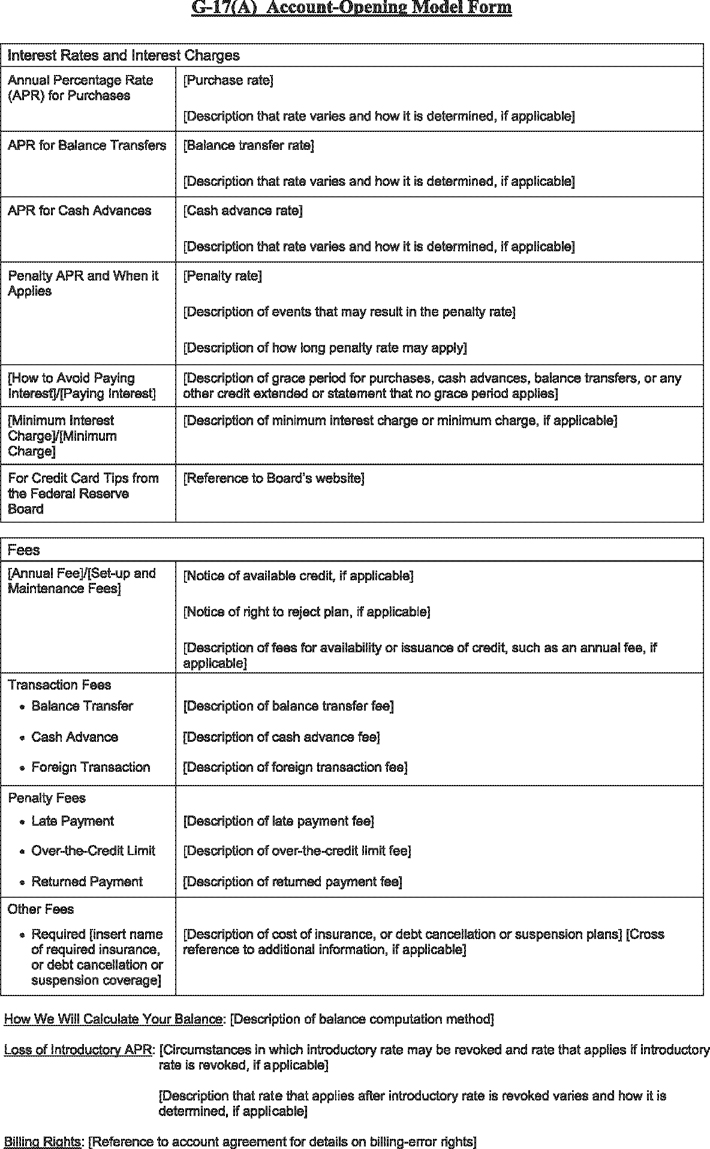 G-17(A) Account-Opening Model Form