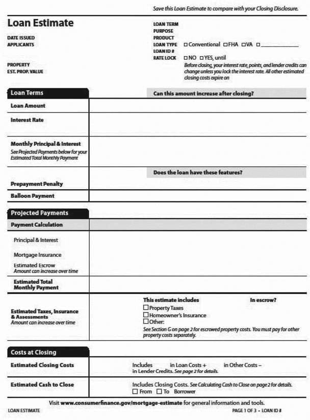 H-24(G)—Mortgage Loan Transaction Loan Estimate—Modification to Loan Estimate for Transaction Not Involving Seller—Model Form