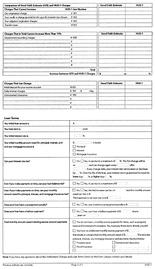 HUD-1 Settlement Statement continued