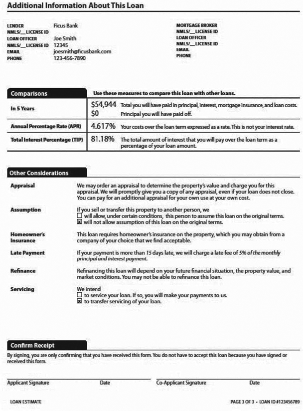 H-24(C)—Mortgage Loan Transaction Loan Estimate—Interest Only Adjustable Rate Loan Sample (continued)