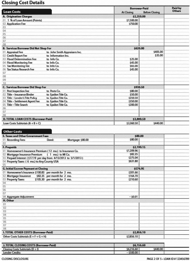 H-25(G)—Mortgage Loan Transaction Closing Disclosure—Refinance Transaction with Cash from Consumer at Consummation Sample (continued)