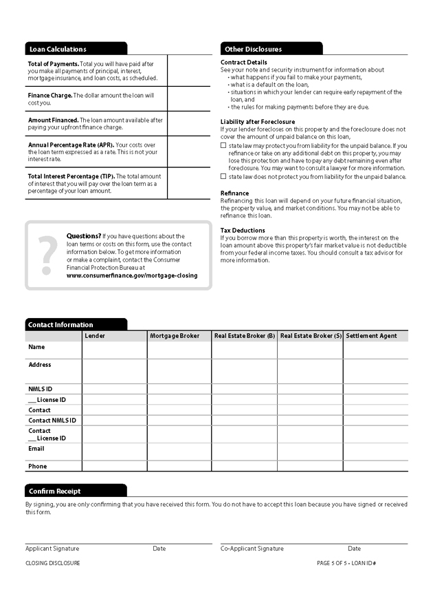 H-25(A)—Mortgage Loan Transaction Closing Disclosure—Model Form (continued)