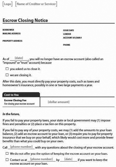 H-29—Escrow Cancellation Notice Model Form