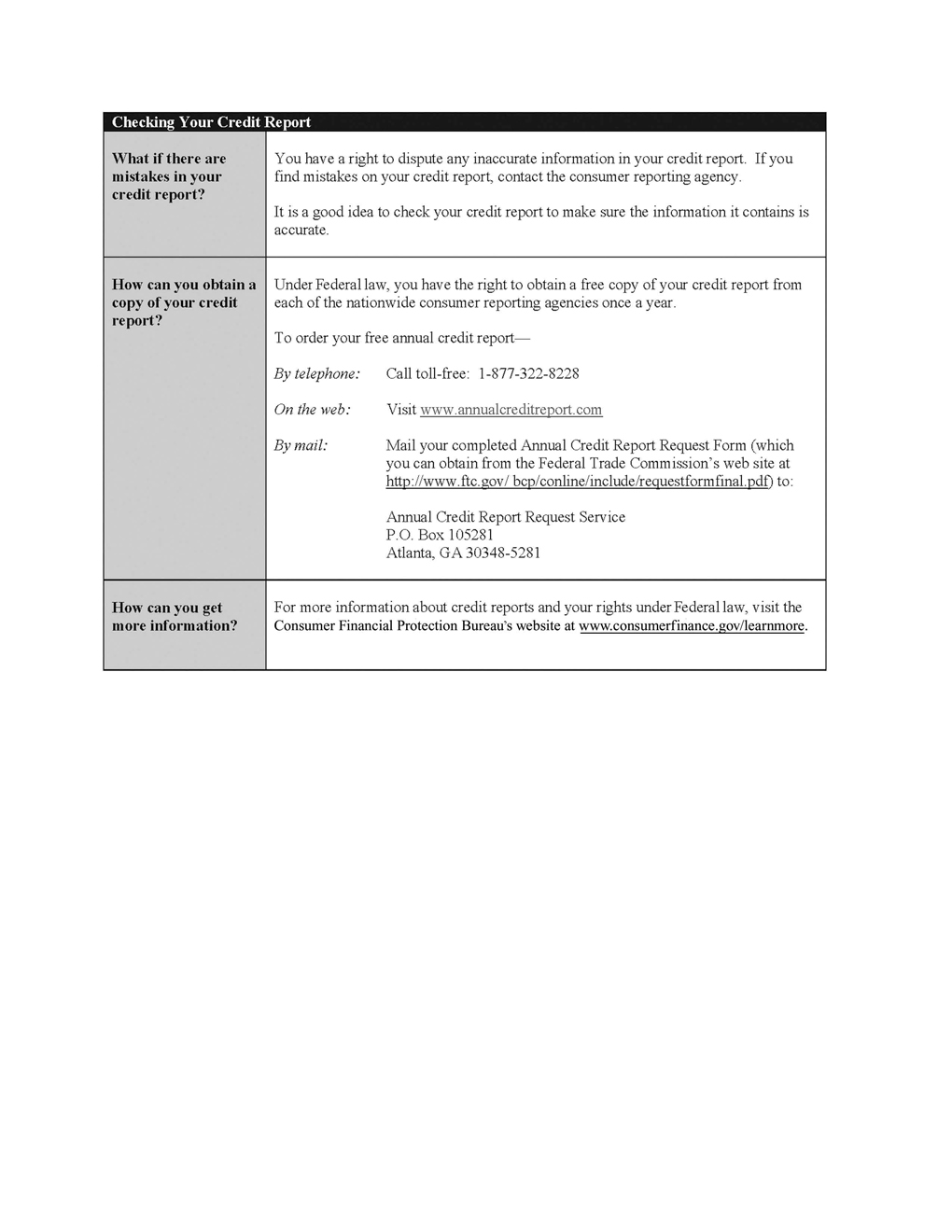 H-4—Model Form for Credit Score Disclosure Exception for Loans Not Secured by Residential Real Property (contd.)